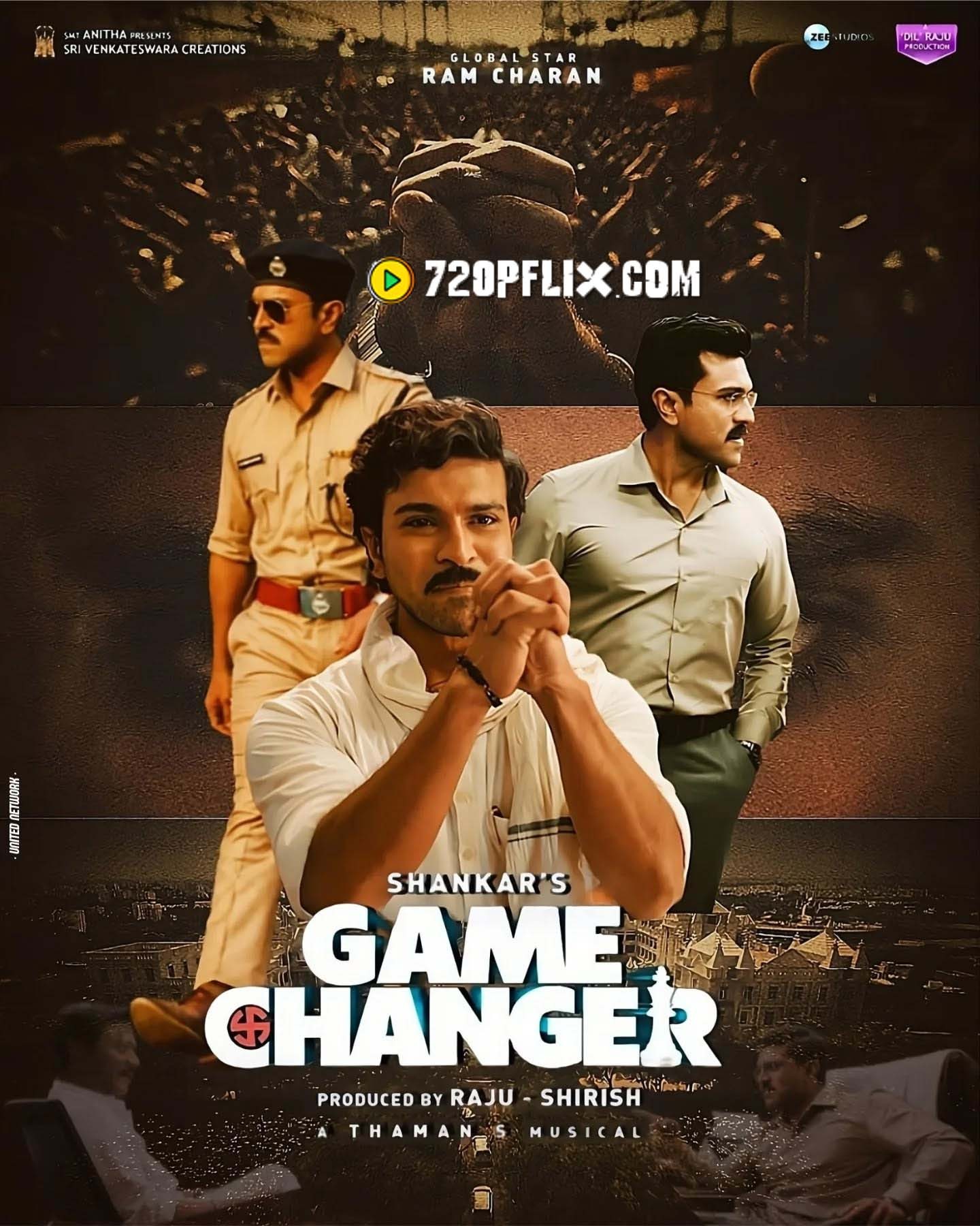 Game Changer (2025) Dual Audio [Hindi ORG DD5.1- Telugu] WEB-DL H264 AAC 2160p 1080p 720p 480p Download